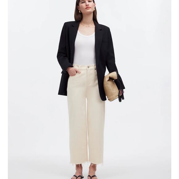 NWT Madewell The Tall Perfect Vintage Wide-Leg Crop Jean Vintage Canvas Size 31T - Picture 1 of 10